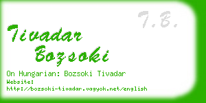 tivadar bozsoki business card